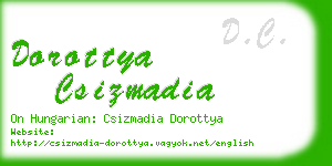 dorottya csizmadia business card